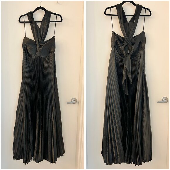 Baltic Born Sandra Pleated Maxi Dress in Black Size 3XL NWOT - Picture 3 of 10